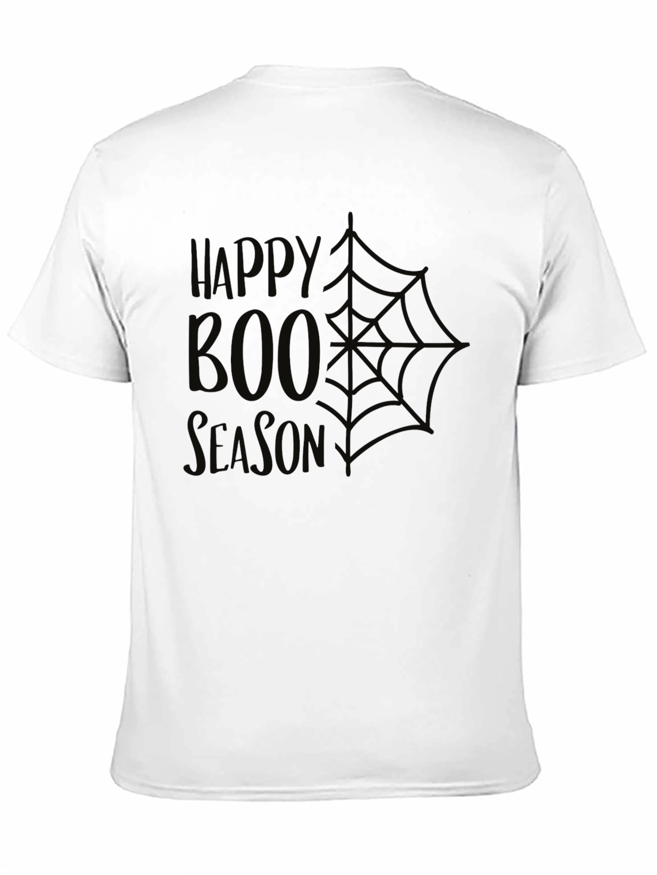 Happy Boo Season Black Halloween T-Shirt