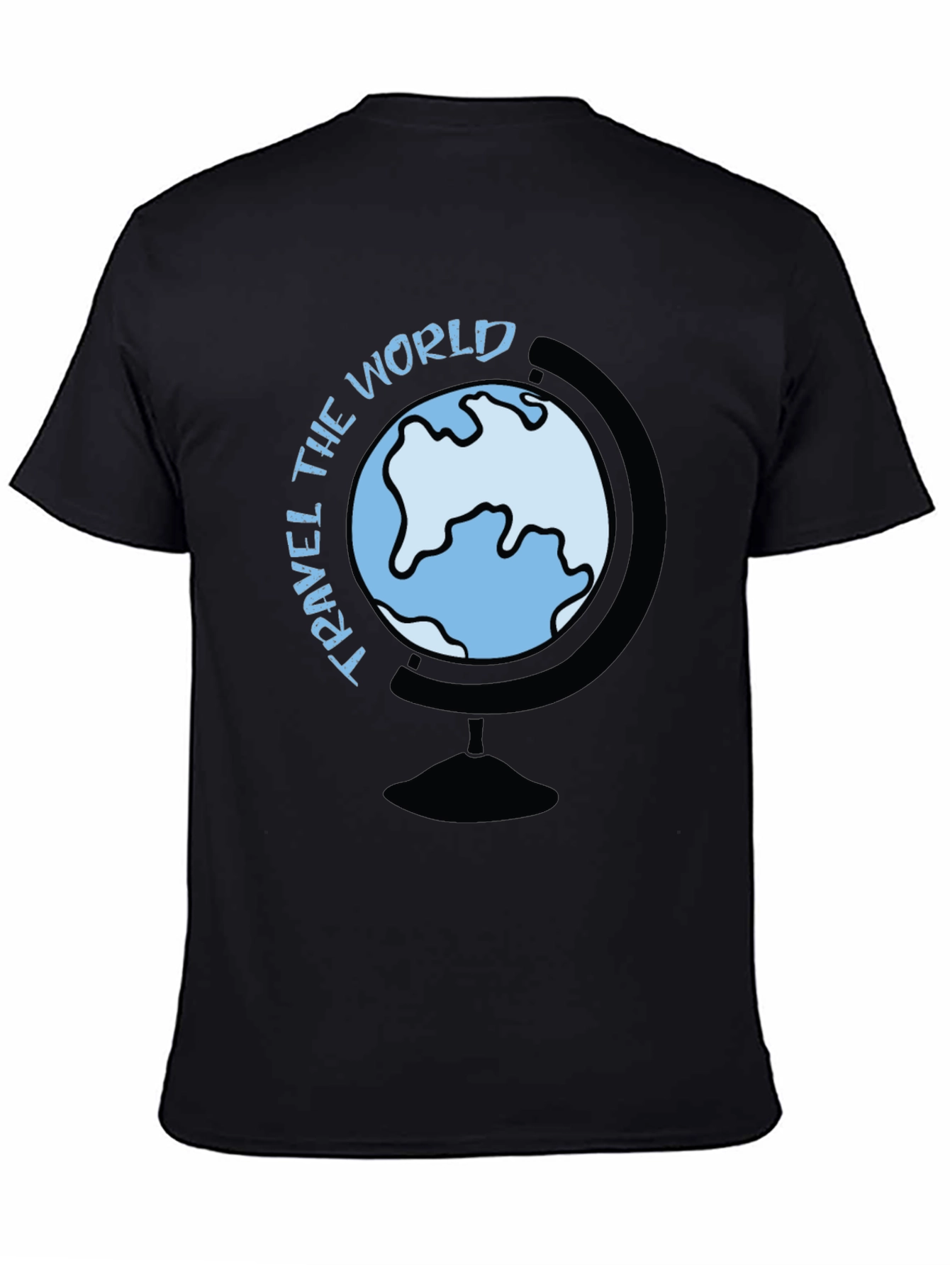 Travel the World Graphic Tee - Black