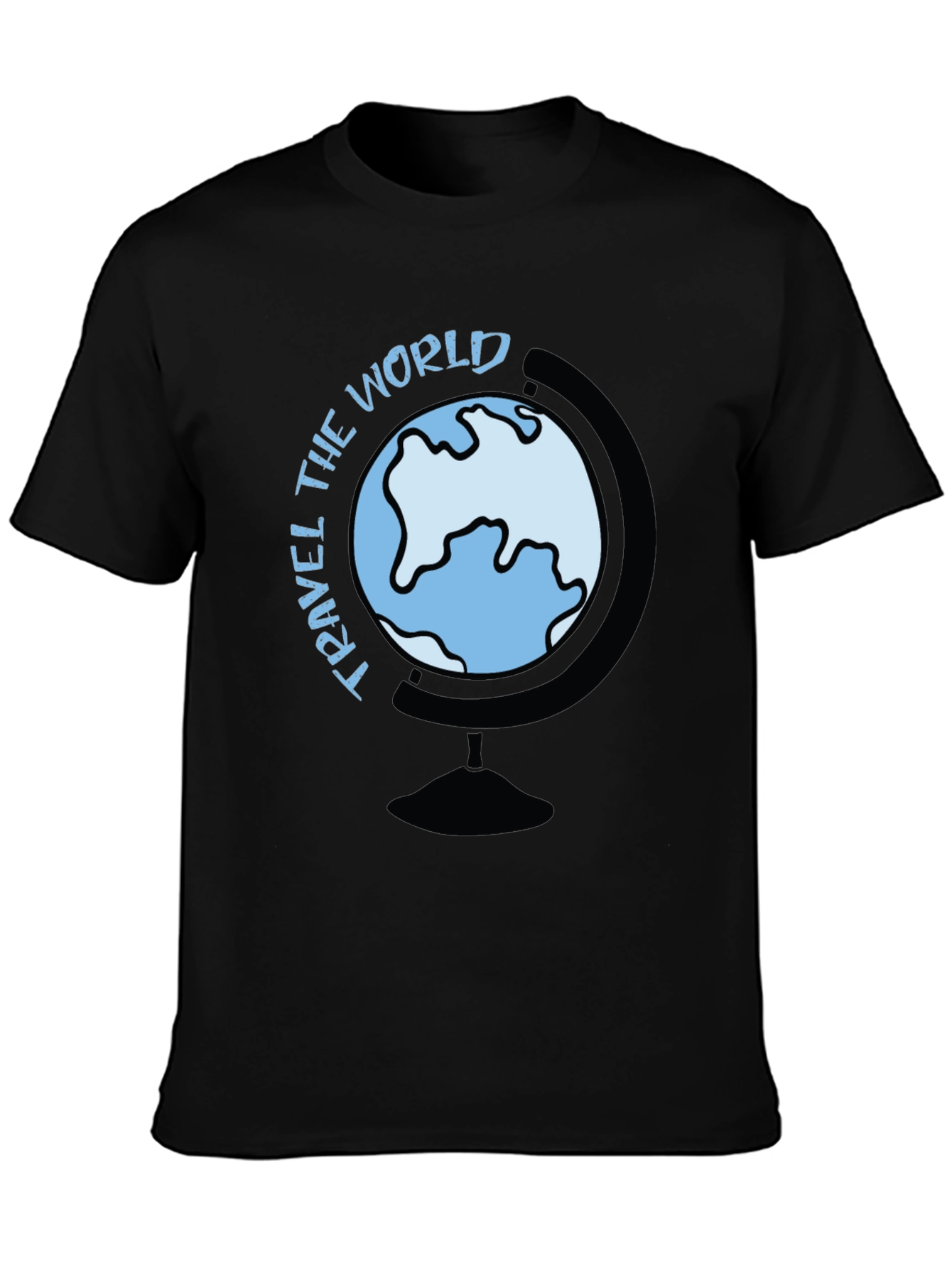 Travel the World Graphic Tee - Black
