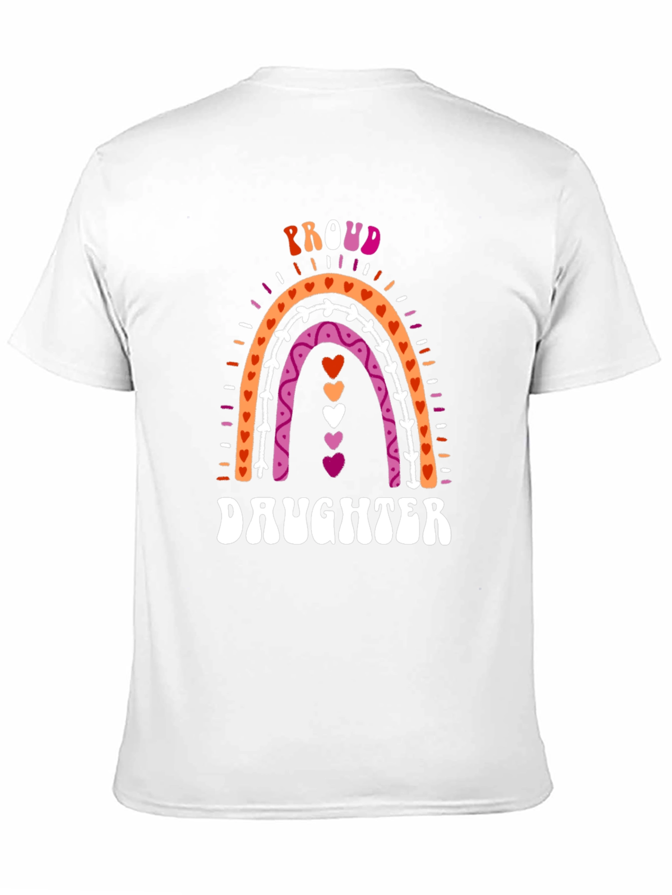 Proud Lesbian Daughter Rainbow Graphic Tee
