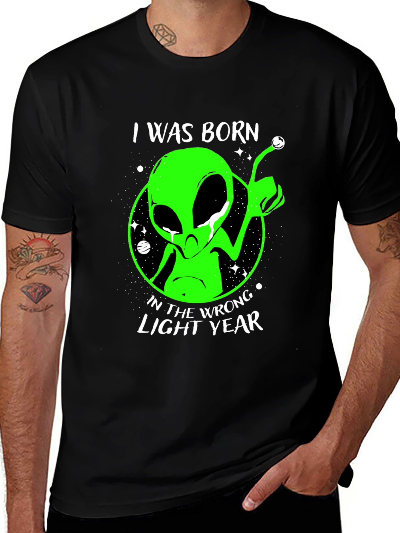 Alien Wrong Light Year Black T-Shirt