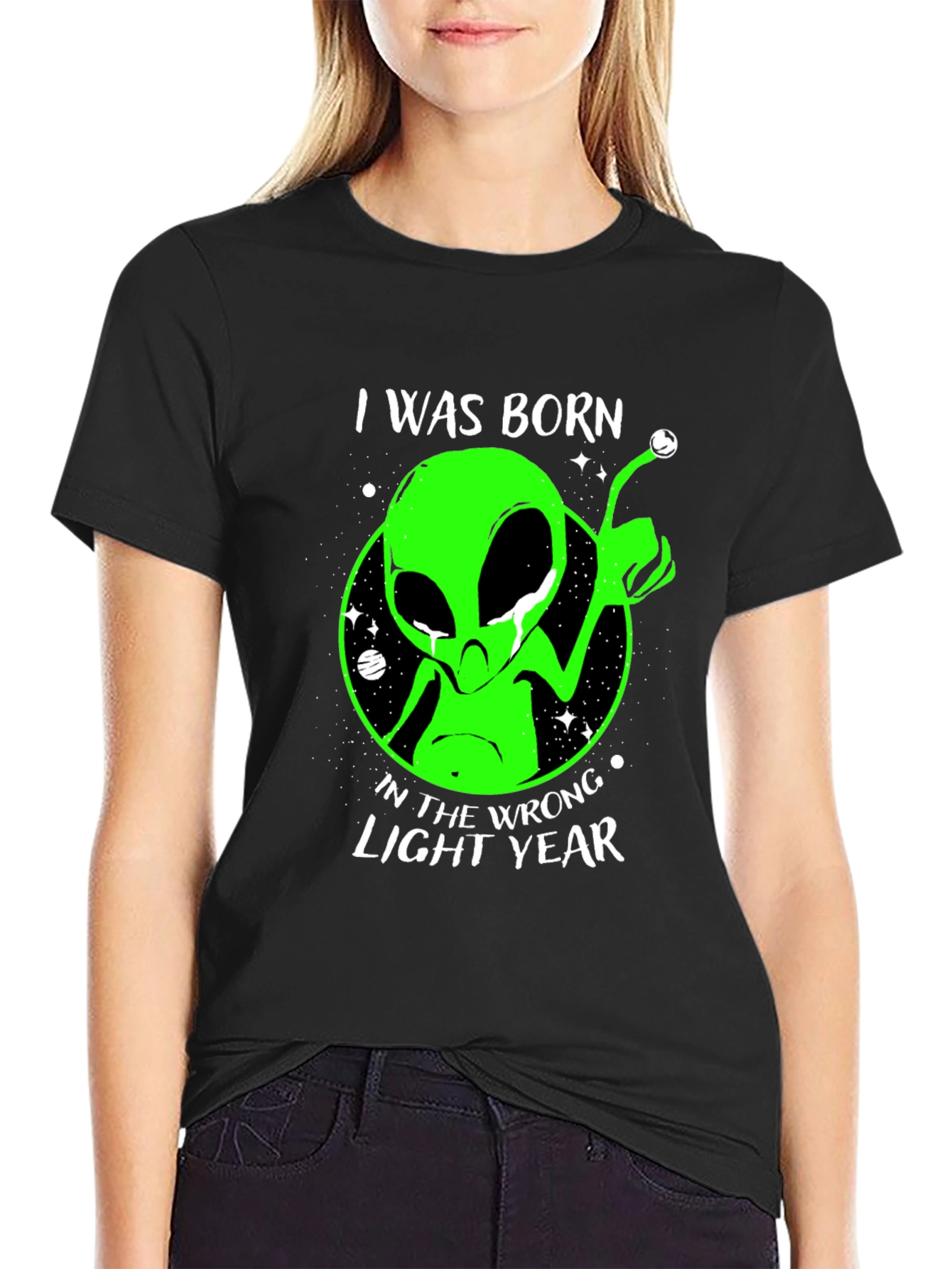 Alien Wrong Light Year Black T-Shirt