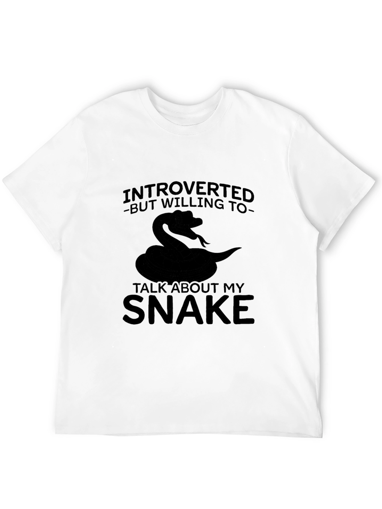 Introverted Snake Graphic Tee - Black