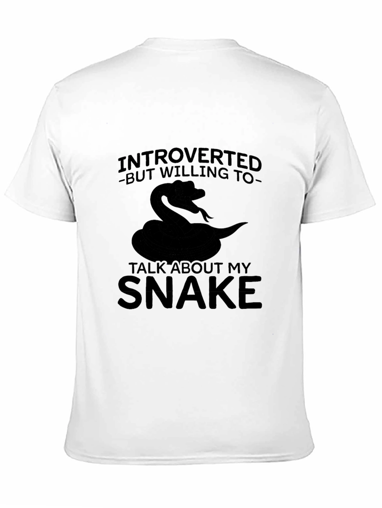 Introverted Snake Graphic Tee - Black