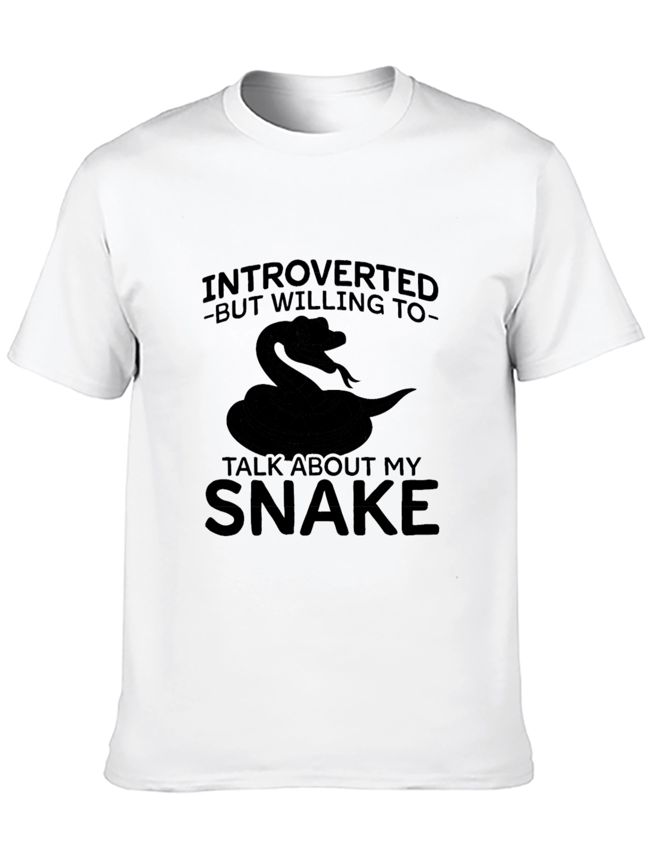 Introverted Snake Graphic Tee - Black