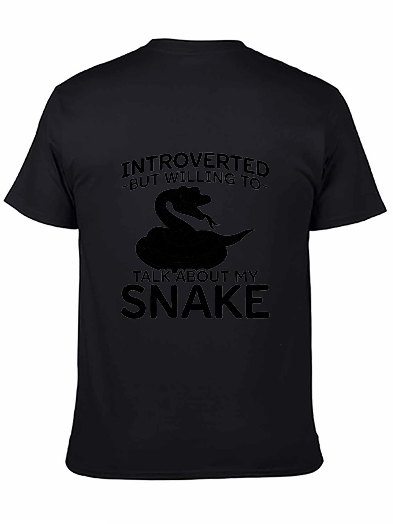 Introverted Snake Graphic Tee - Black