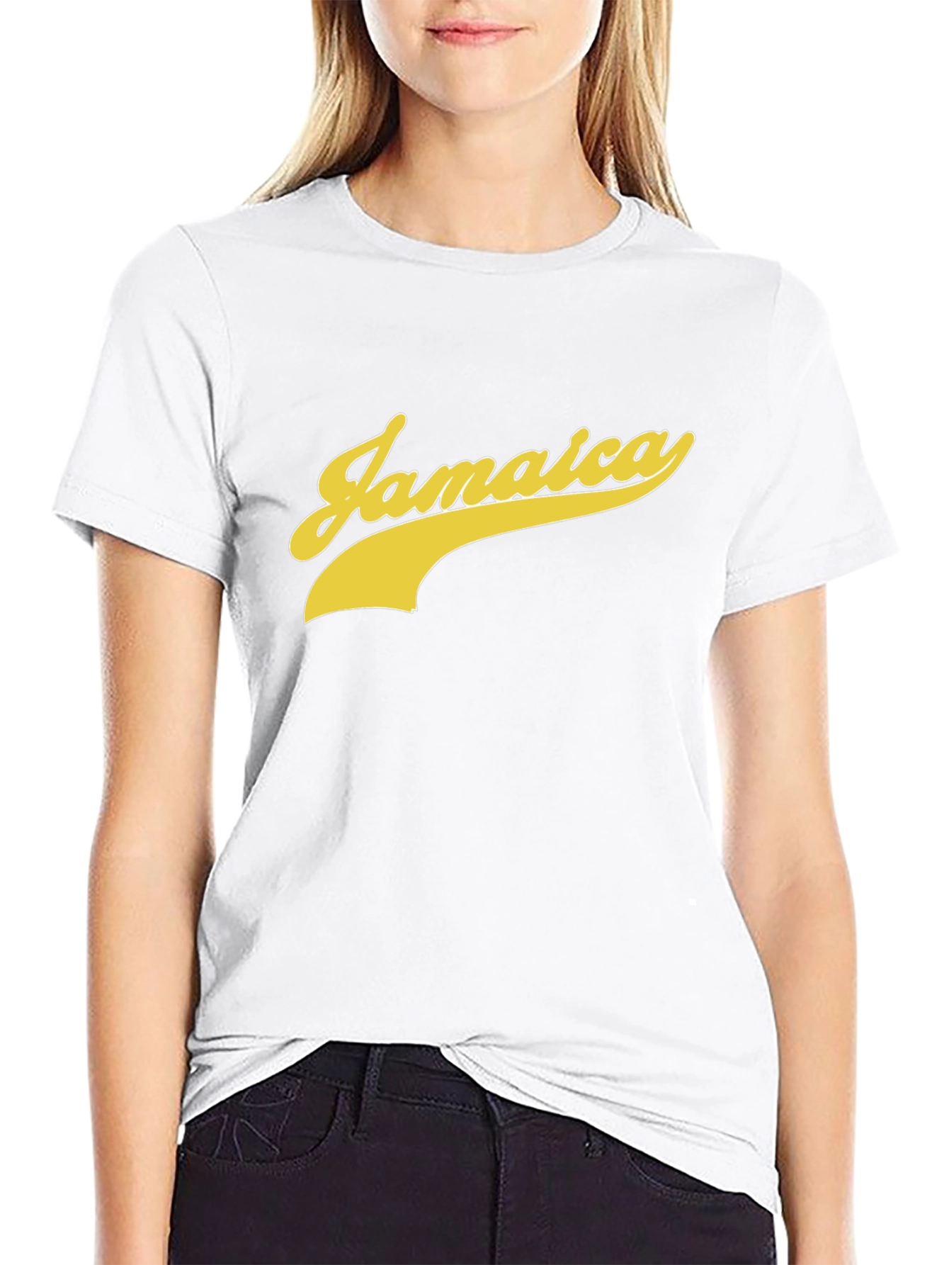 Jamaica Graphic Tee - Black Cotton T-Shirt