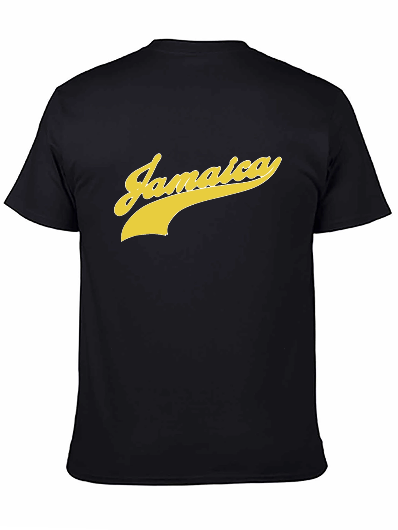 Jamaica Graphic Tee - Black Cotton T-Shirt