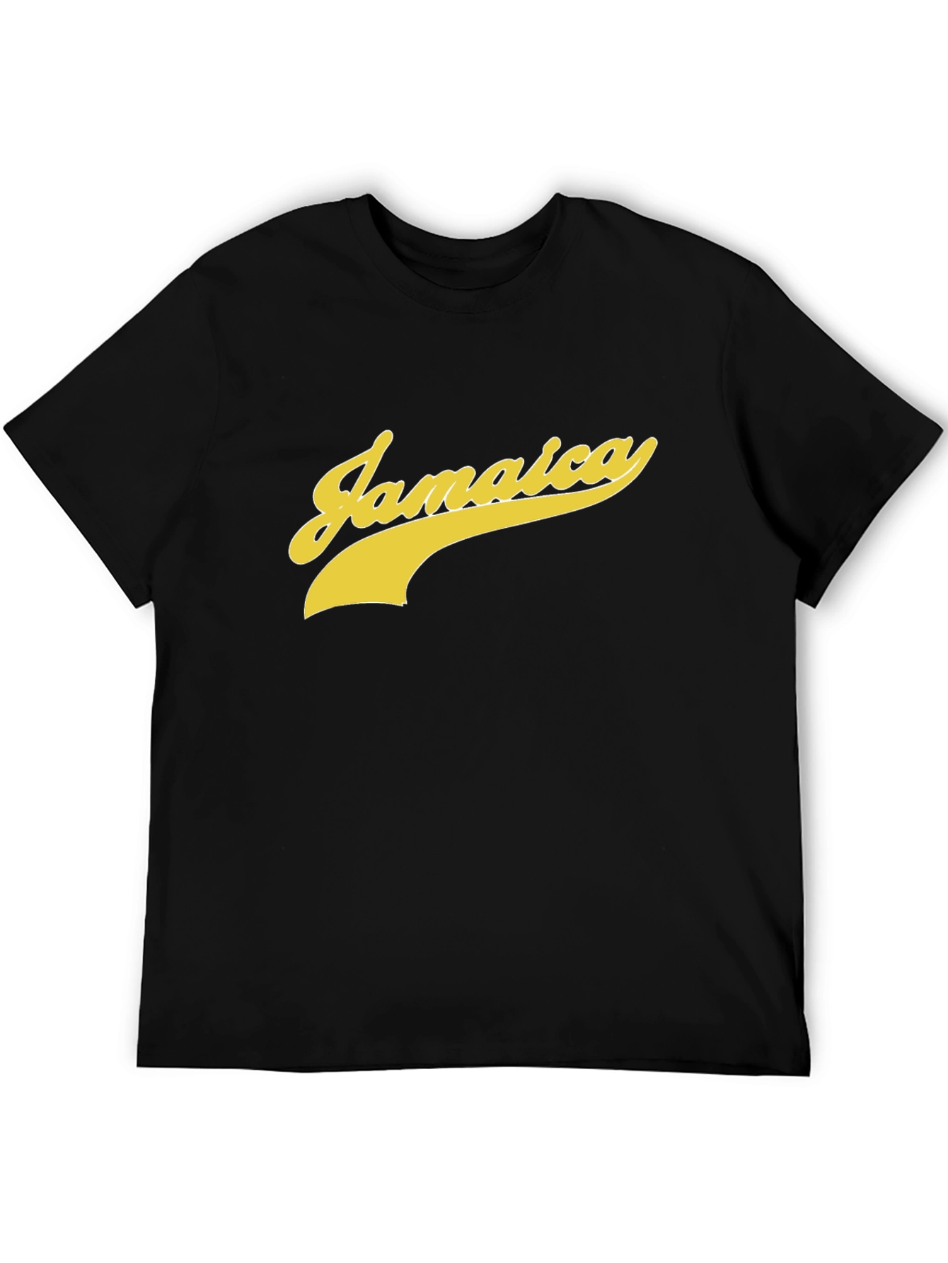 Jamaica Graphic Tee - Black Cotton T-Shirt