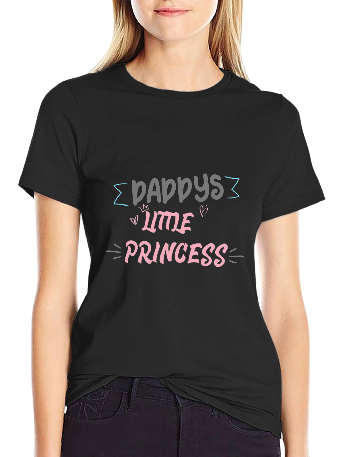 Daddys Little Princess Black T-Shirt