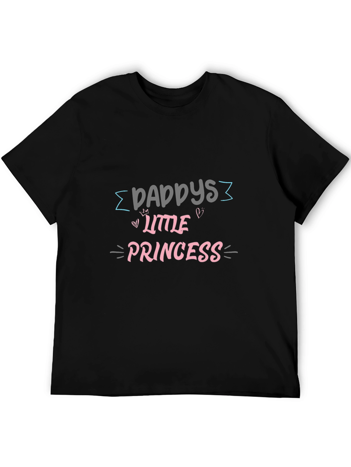 Daddys Little Princess Black T-Shirt