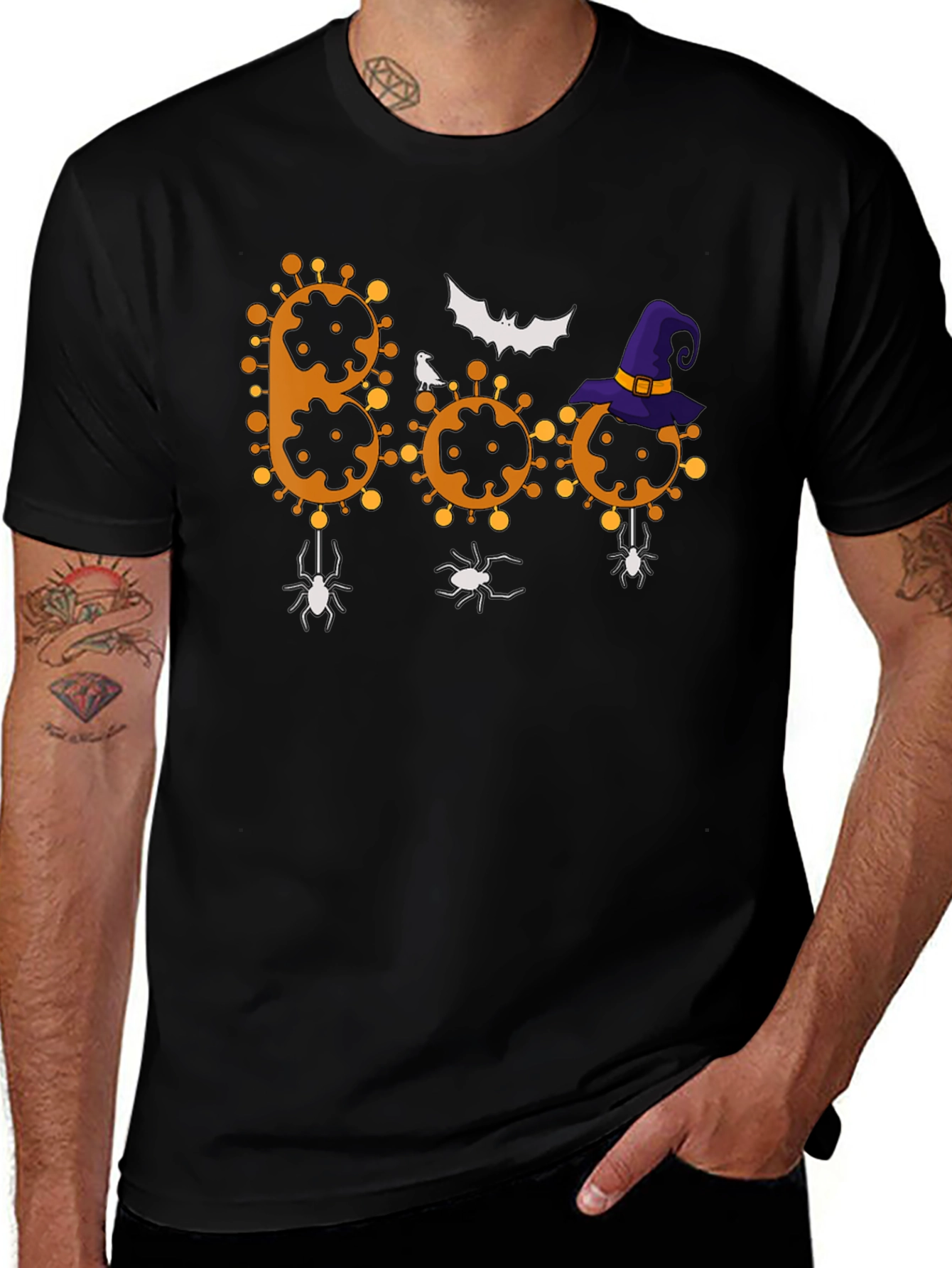 Halloween BOO T-Shirt - Virus Design