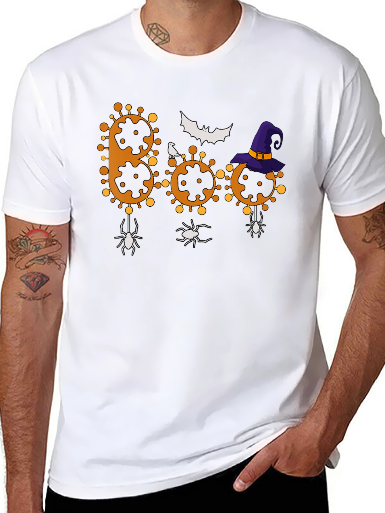 Halloween BOO T-Shirt - Virus Design