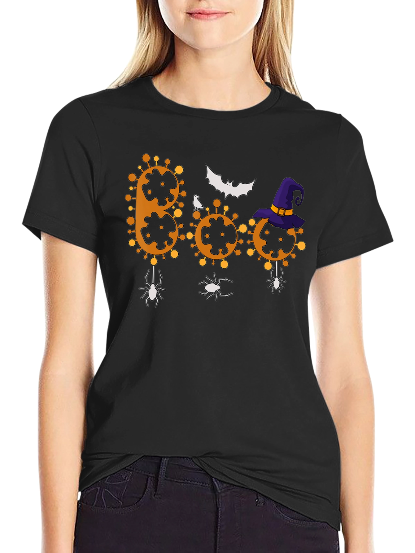 Halloween BOO T-Shirt - Virus Design