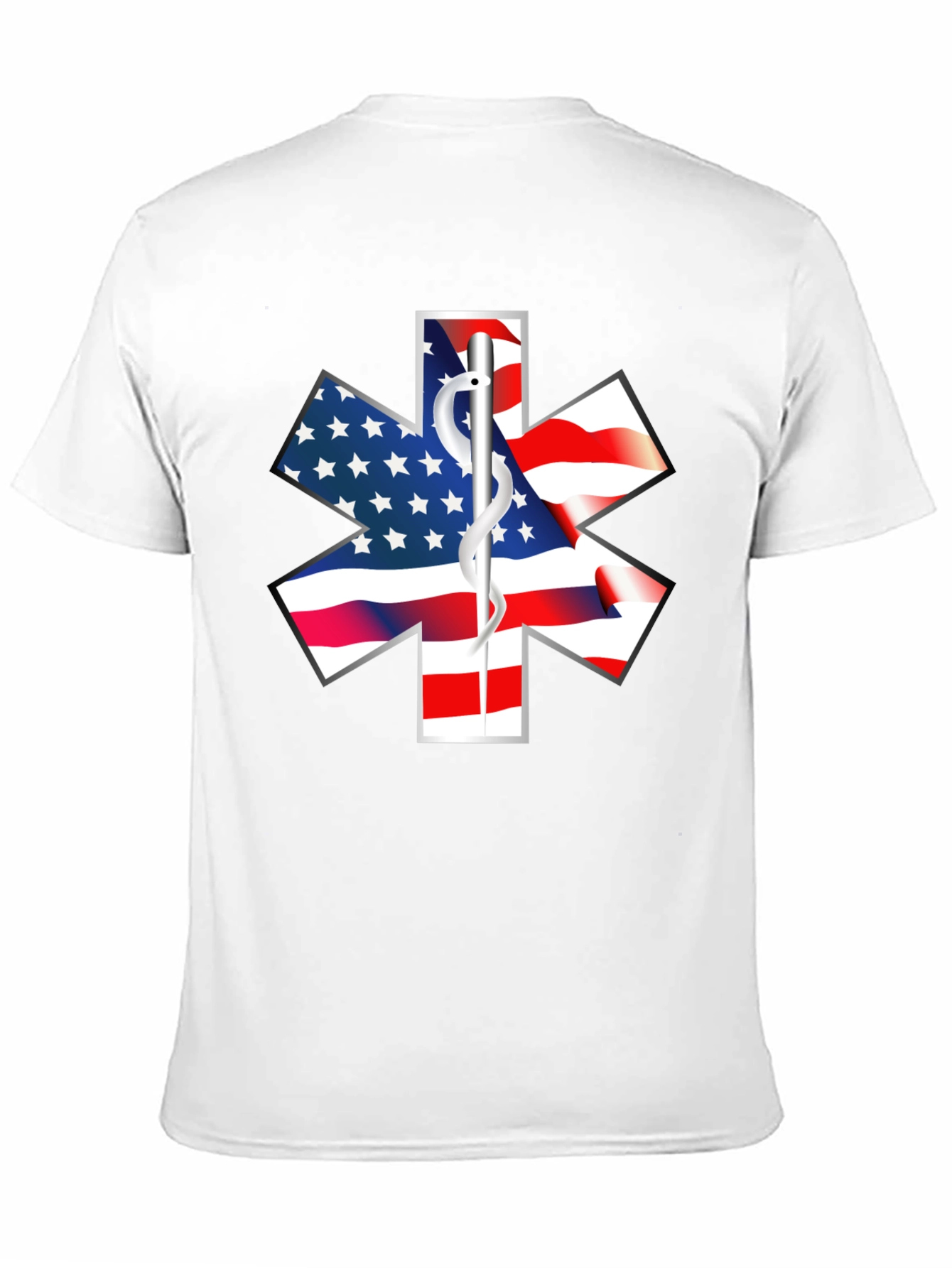 American Flag Star of Life EMS T-Shirt