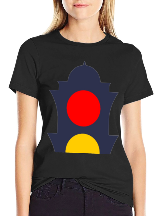 Abstract Design Tee: Graphic Print Black T-Shirt