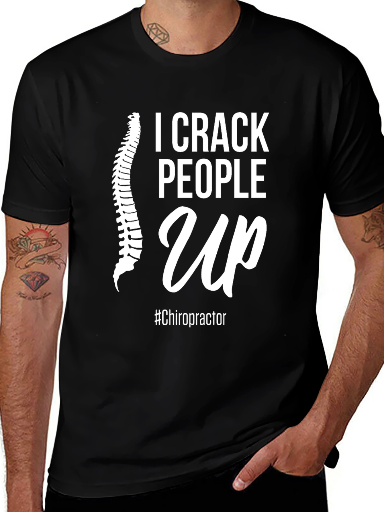 I Crack People Up Chiropractor T-Shirt