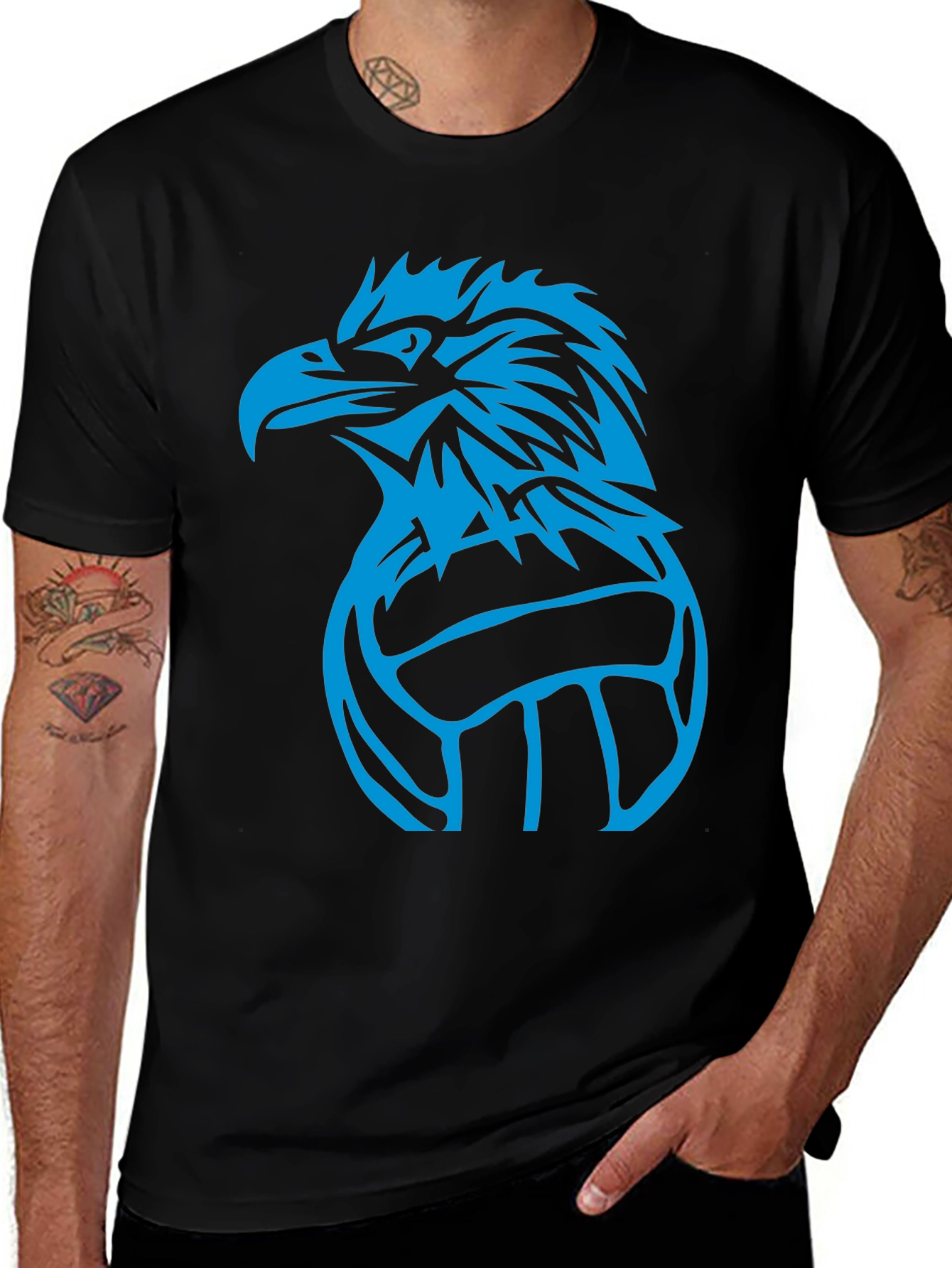 Eagle Volleyball Graphic Tee - Black