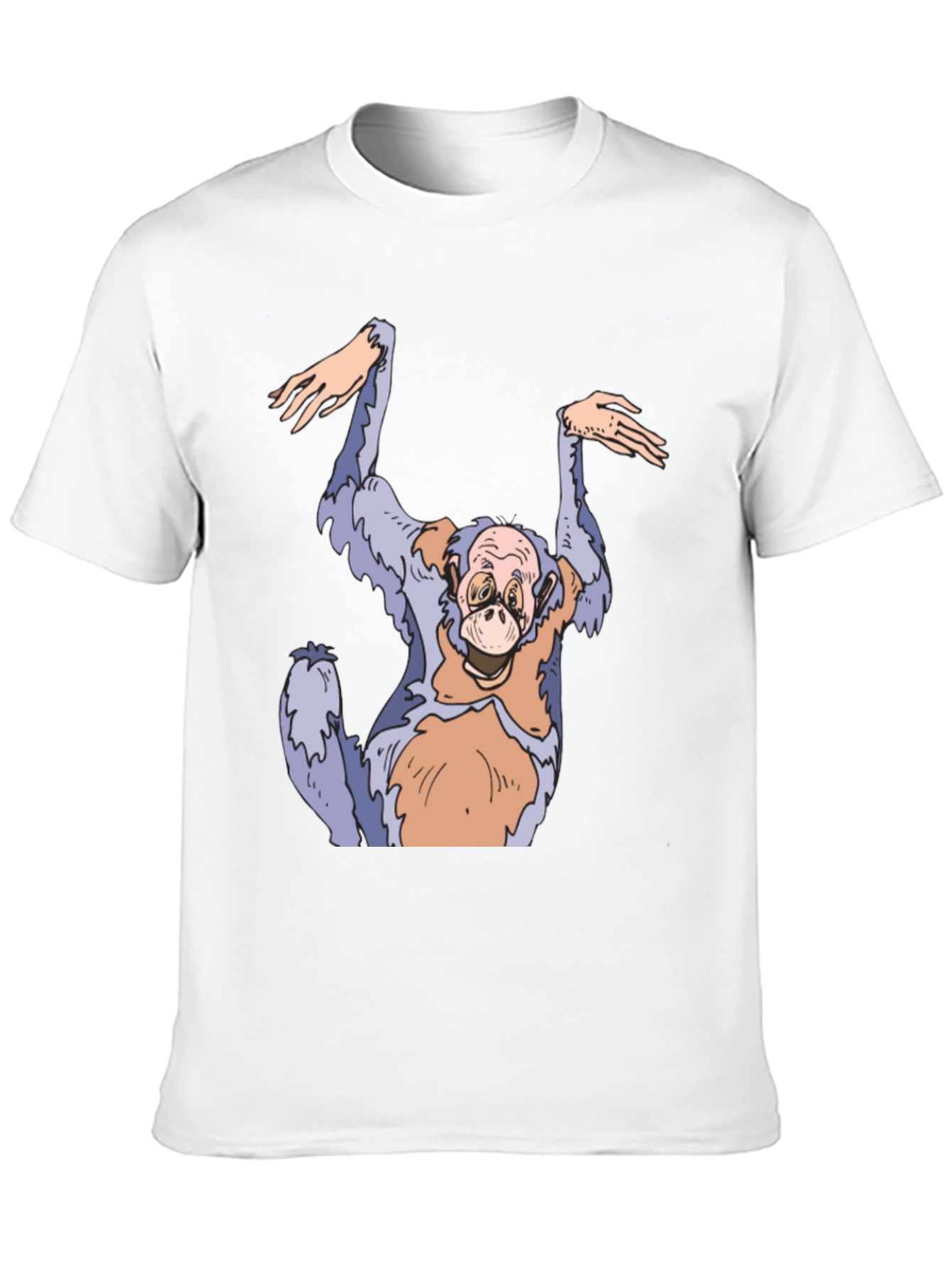 Funny Monkey Graphic Tee - Black Cotton T-Shirt