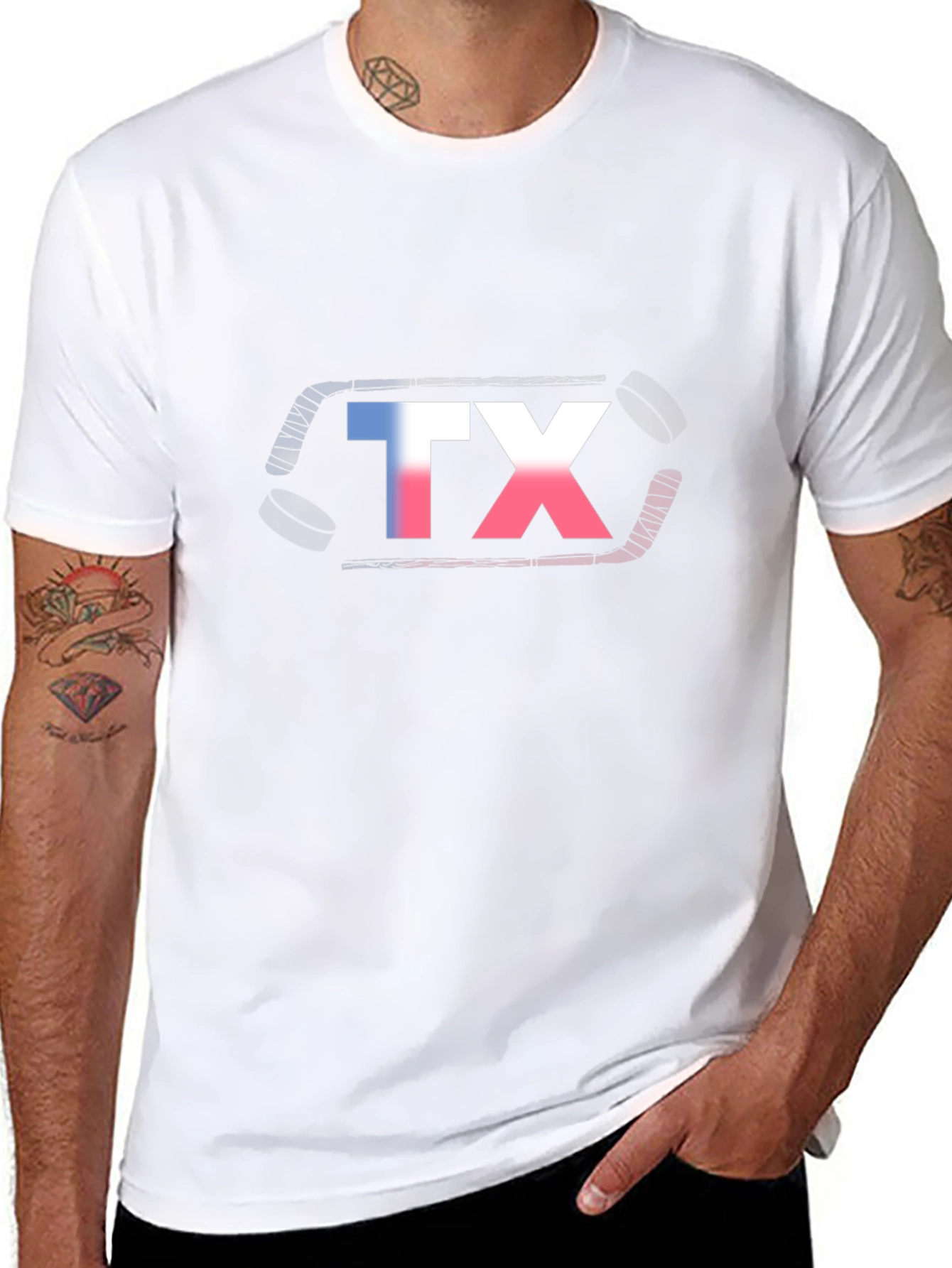 Texas Hockey Graphic T-Shirt - Black