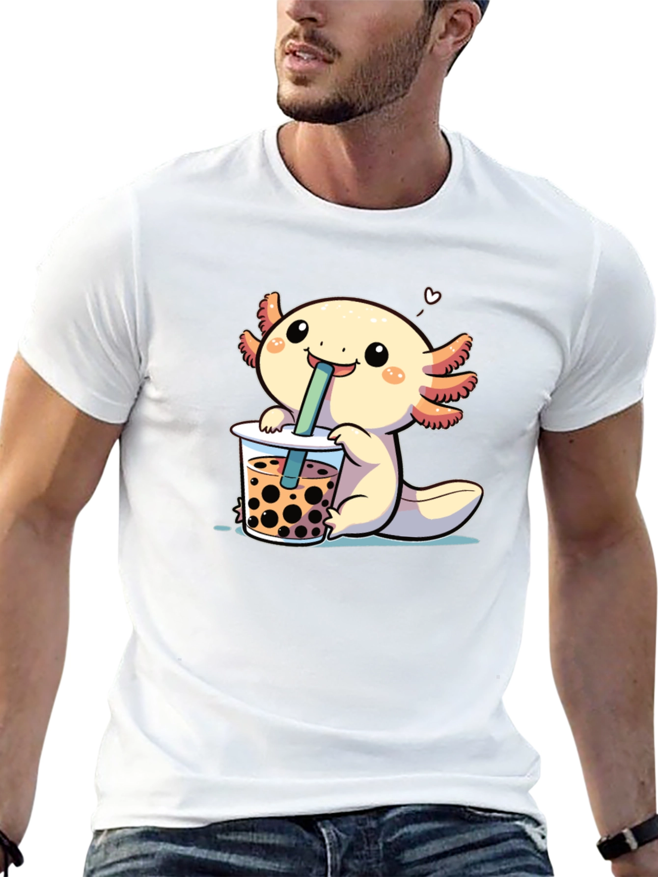 Axolotl Boba Tea Black T-Shirt