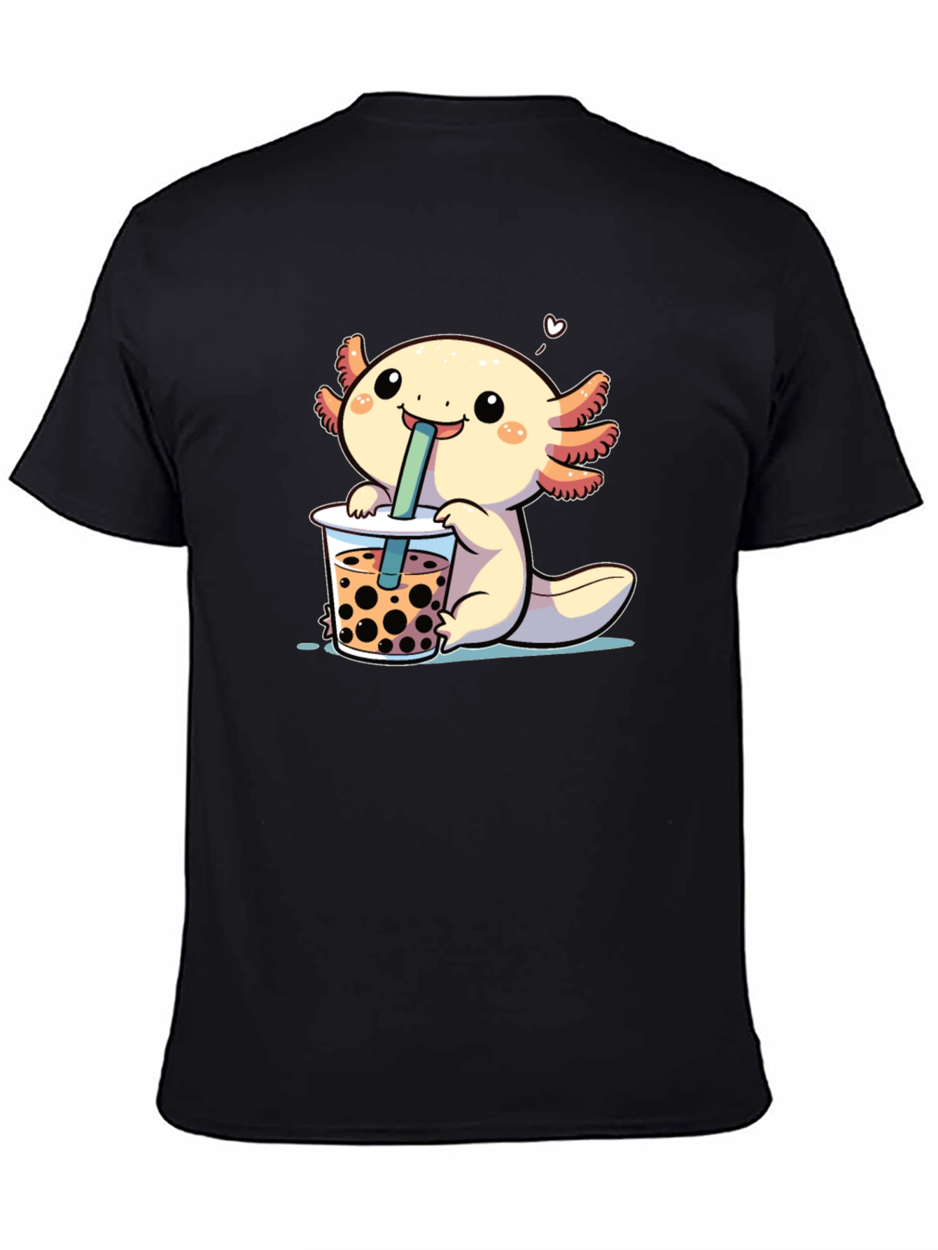 Axolotl Boba Tea Black T-Shirt