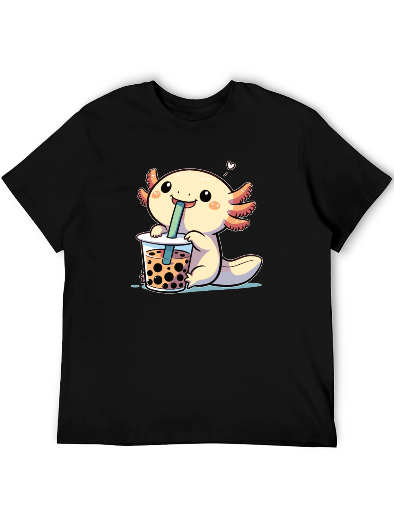 Axolotl Boba Tea Black T-Shirt