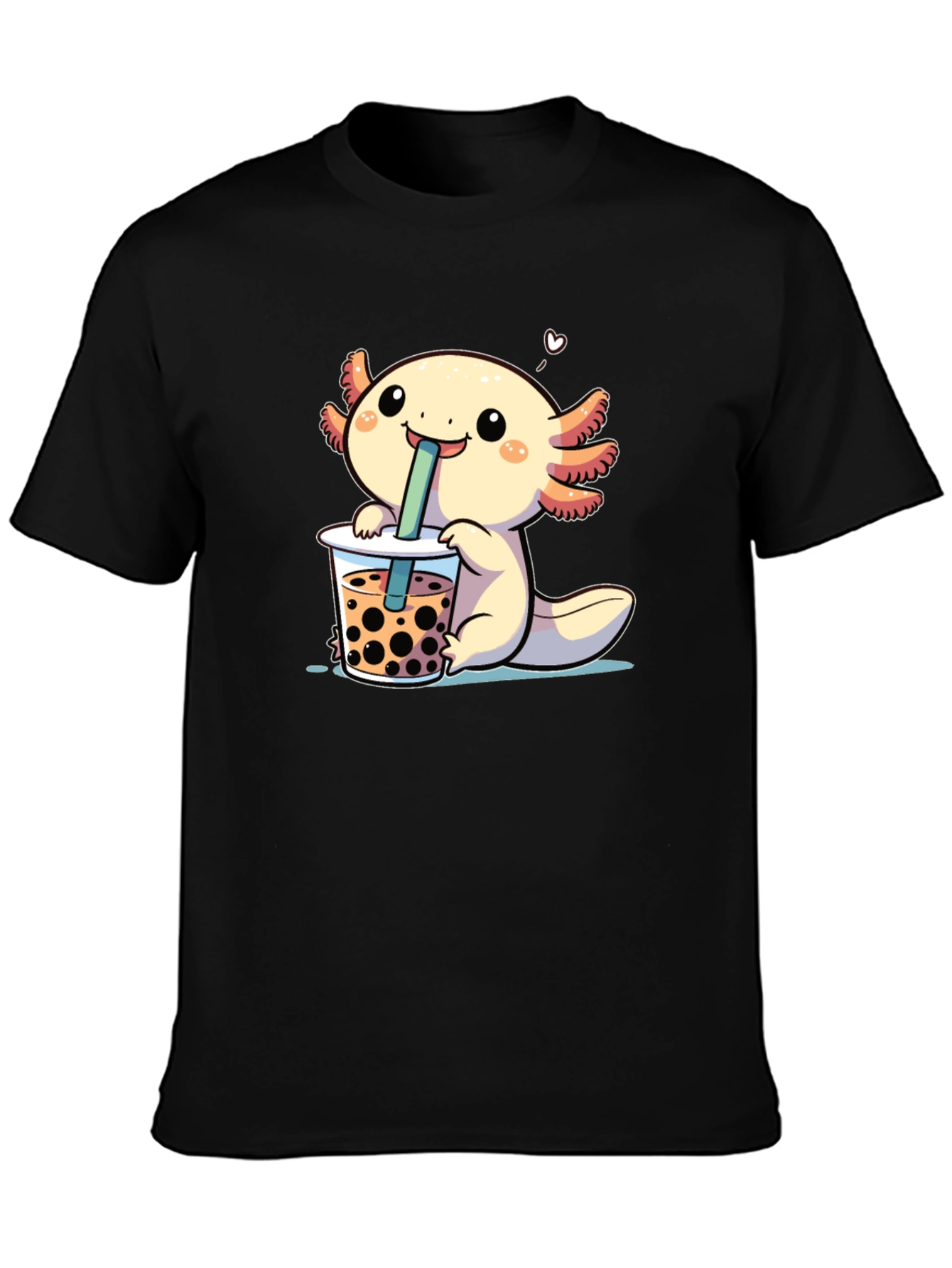 Axolotl Boba Tea Black T-Shirt