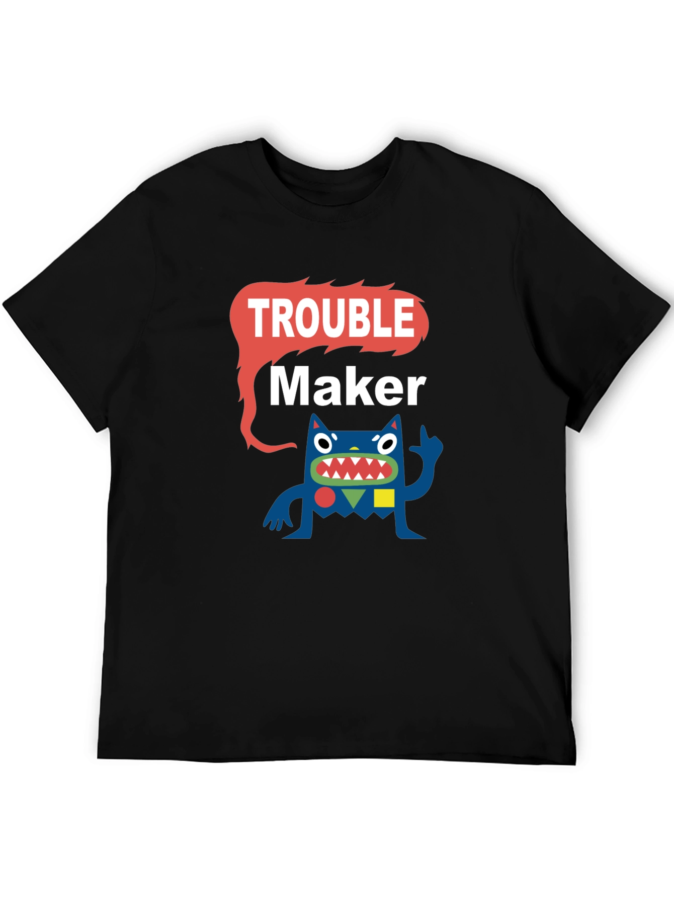 Trouble Maker Graphic Tee - Funny Cartoon Monster T-Shirt