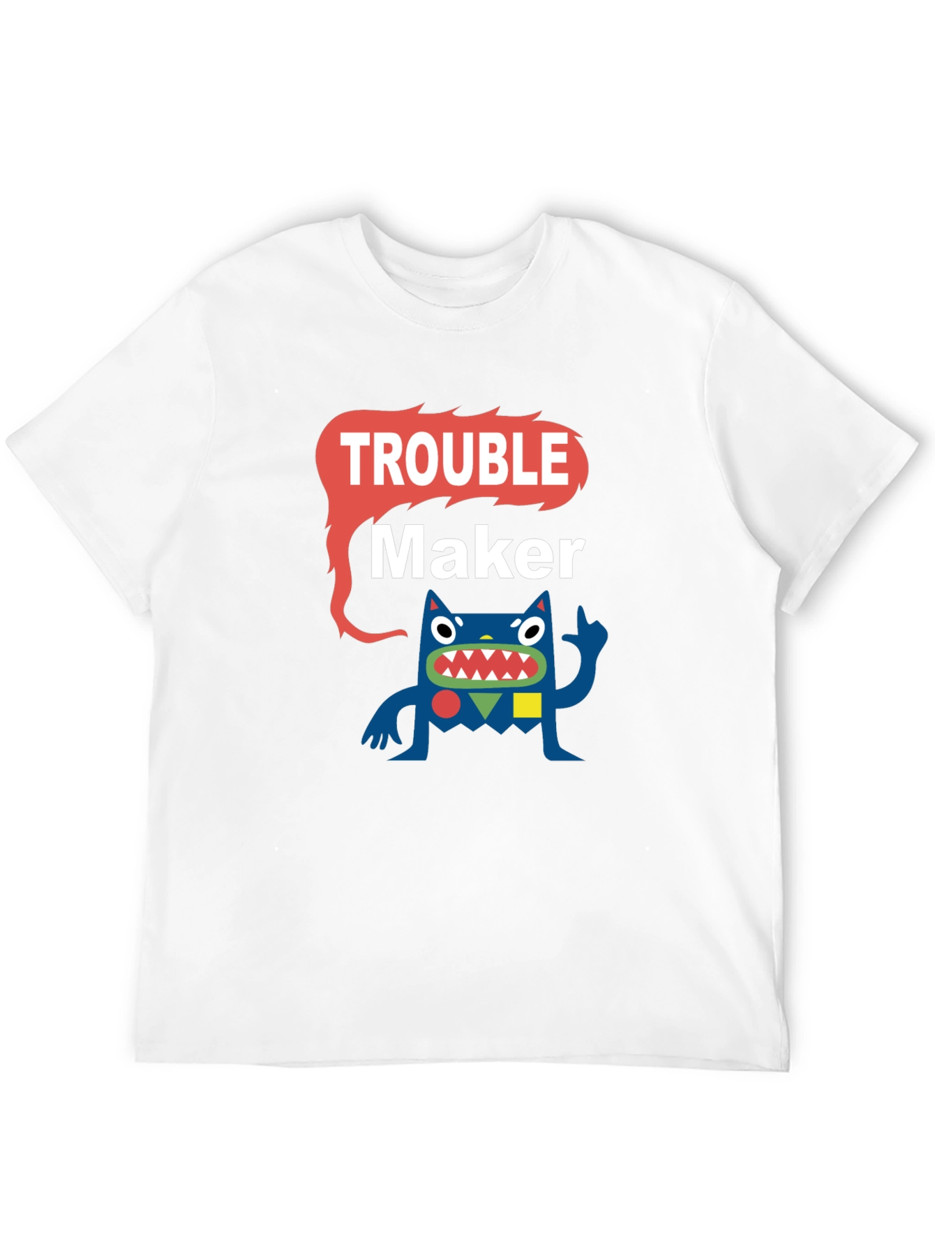 Trouble Maker Graphic Tee - Funny Cartoon Monster T-Shirt