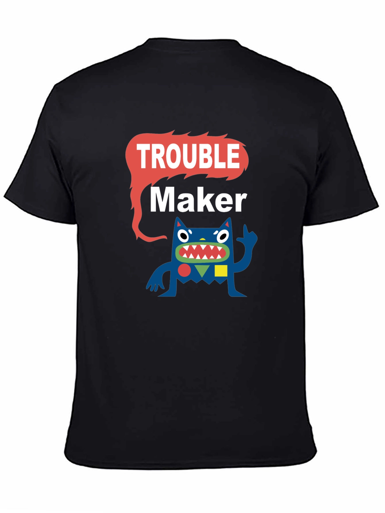Trouble Maker Graphic Tee - Funny Cartoon Monster T-Shirt
