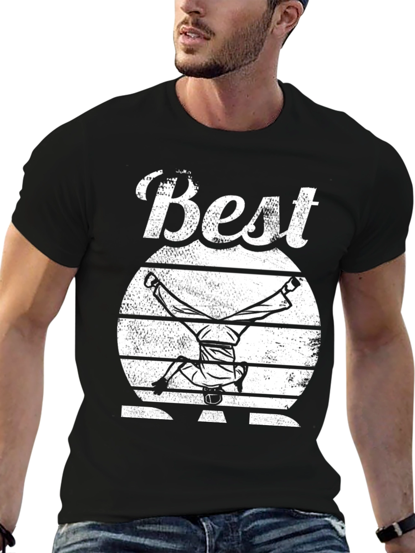 Best Dad T-Shirt Handstand Design