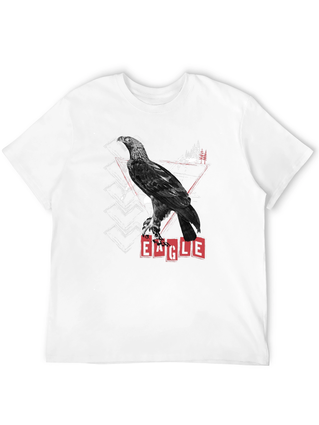 Eagle Graphic Print Black T-Shirt
