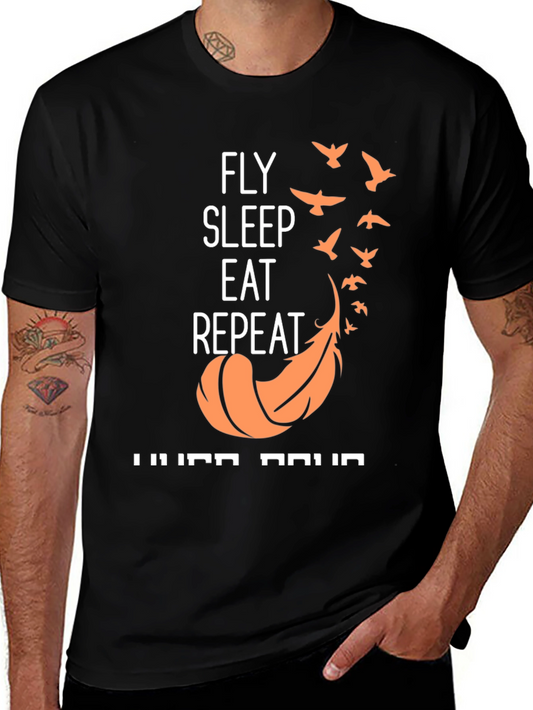 Fly Sleep Eat Repeat Graphic T-Shirt