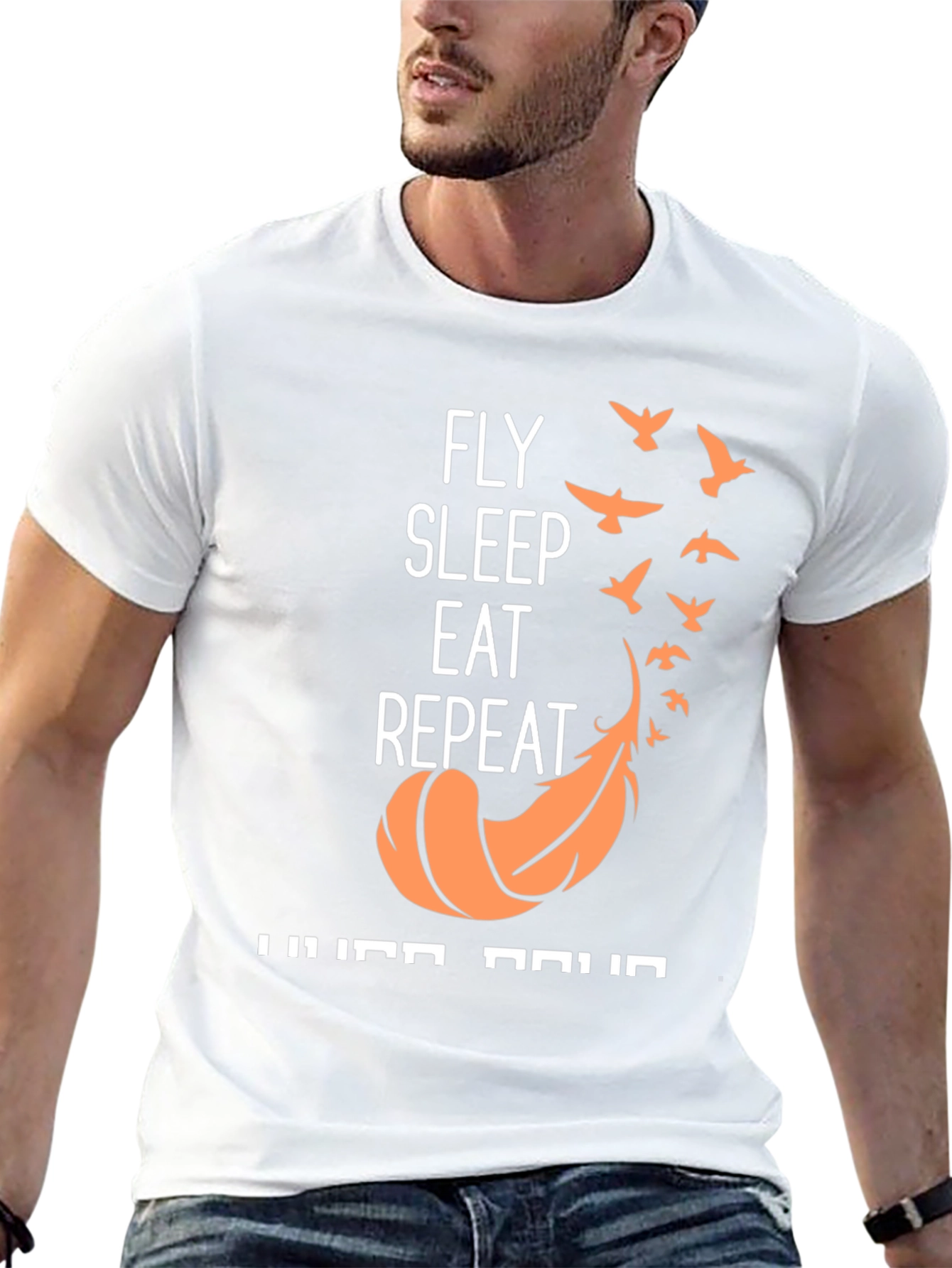 Fly Sleep Eat Repeat Graphic T-Shirt