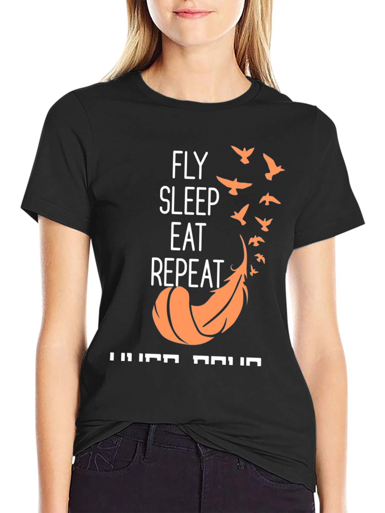 Fly Sleep Eat Repeat Graphic T-Shirt