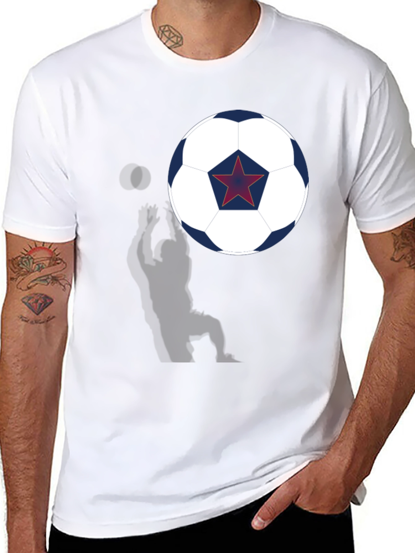 Soccer Star Graphic T-Shirt - Black