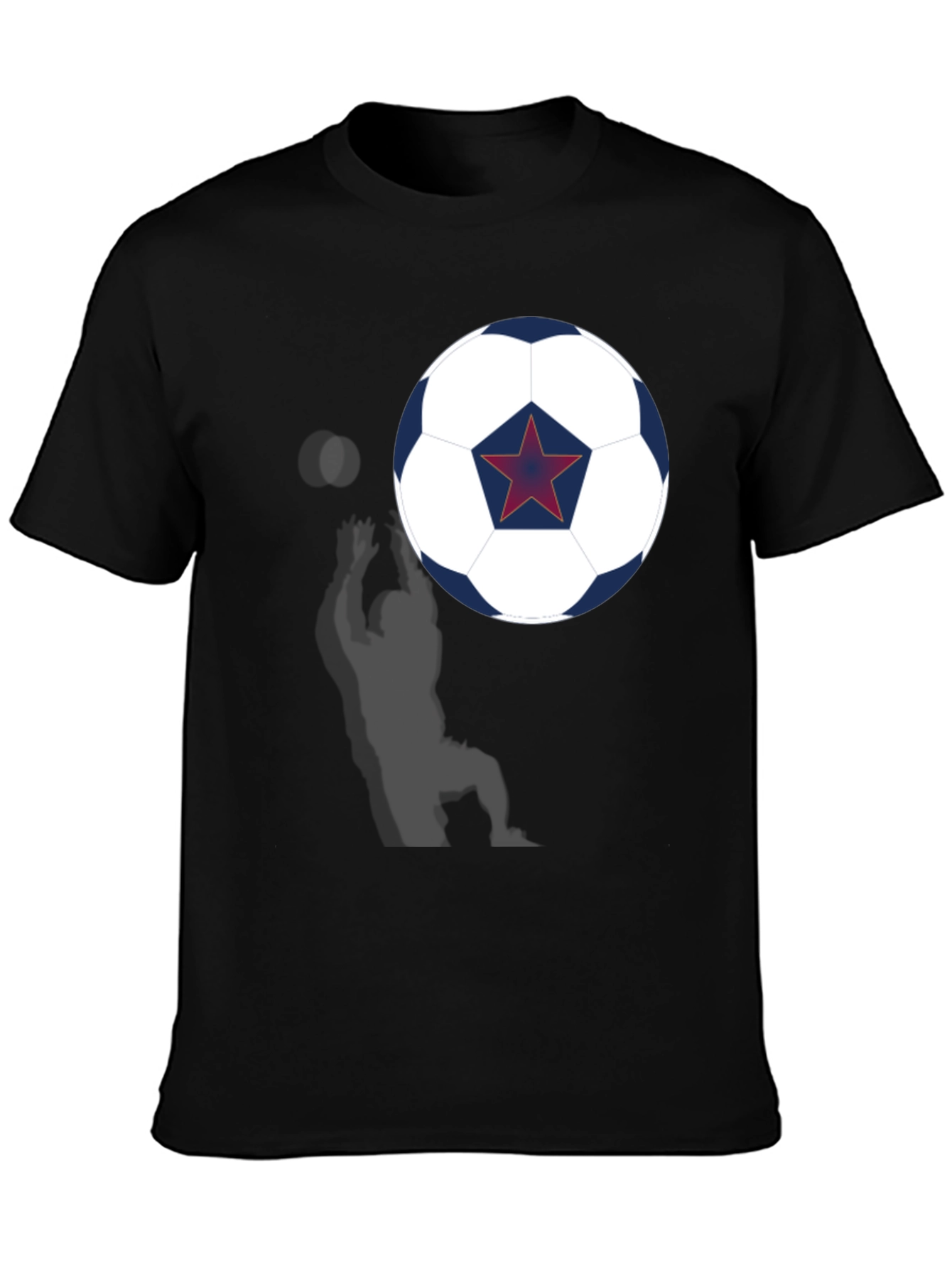 Soccer Star Graphic T-Shirt - Black