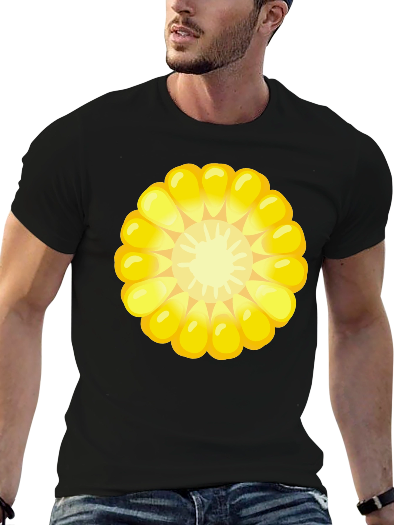 Corn Cob Graphic Tee - Black