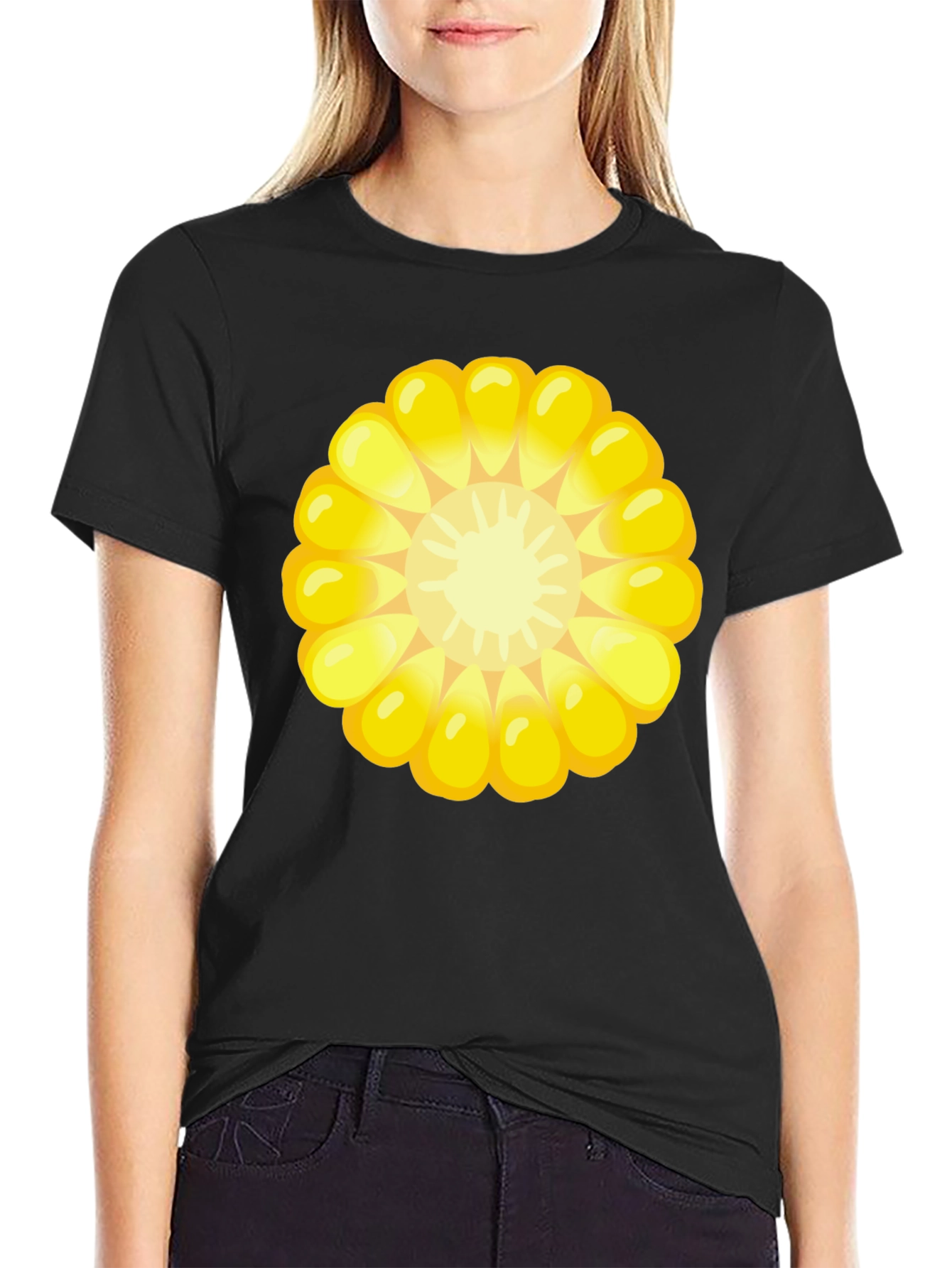 Corn Cob Graphic Tee - Black
