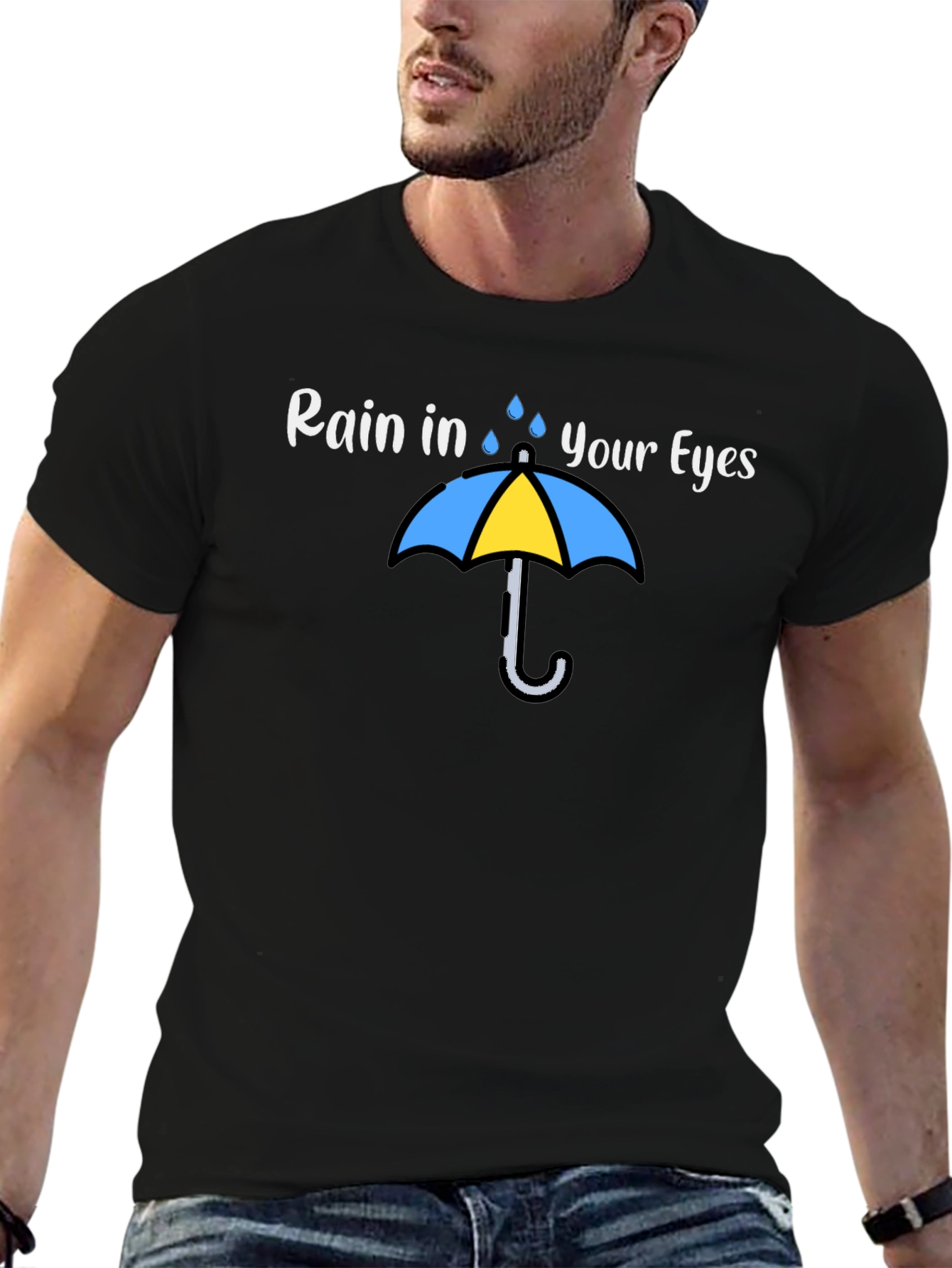Rain in Your Eyes Graphic Tee - Umbrella Design