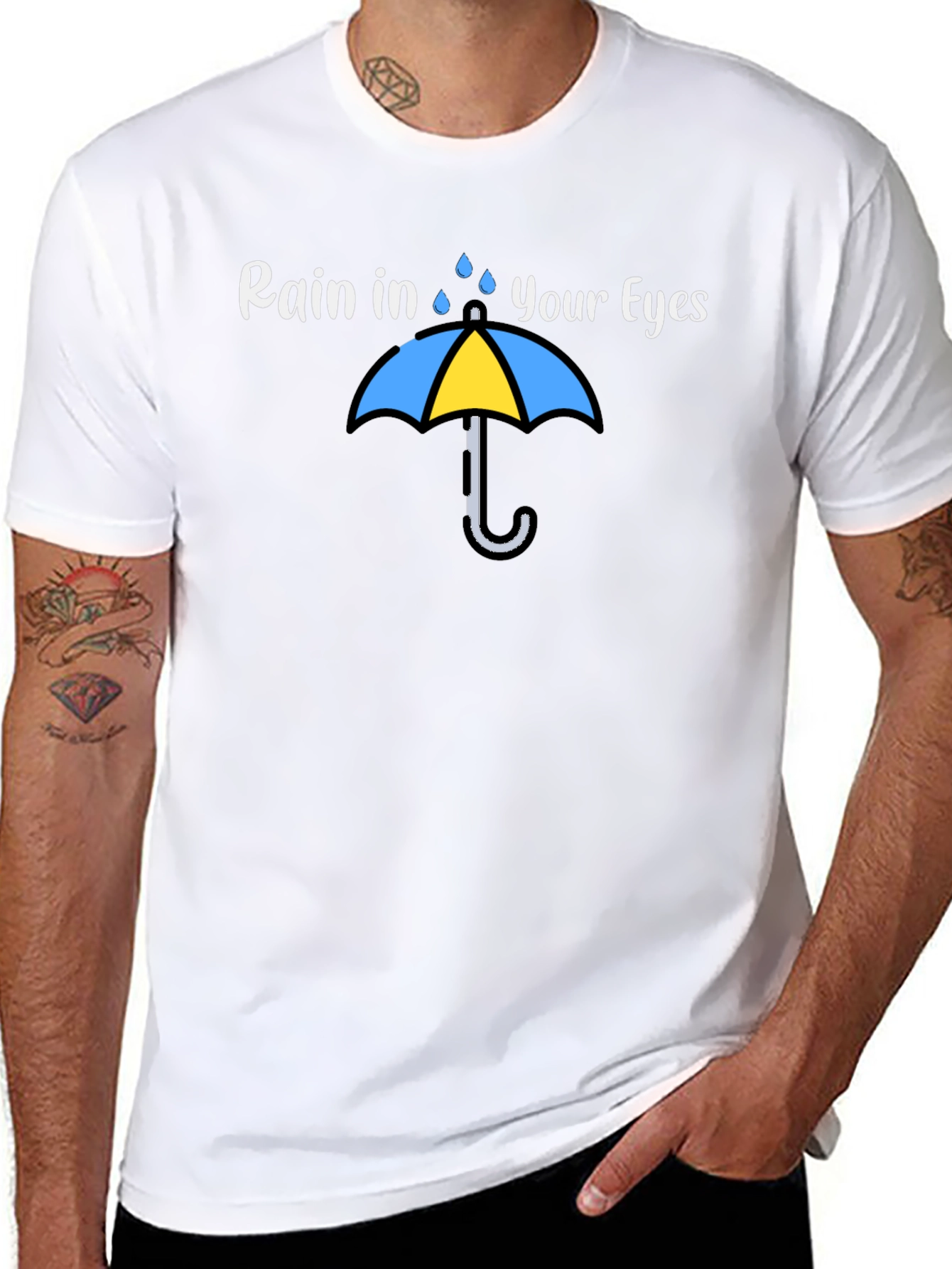 Rain in Your Eyes Graphic Tee - Umbrella Design
