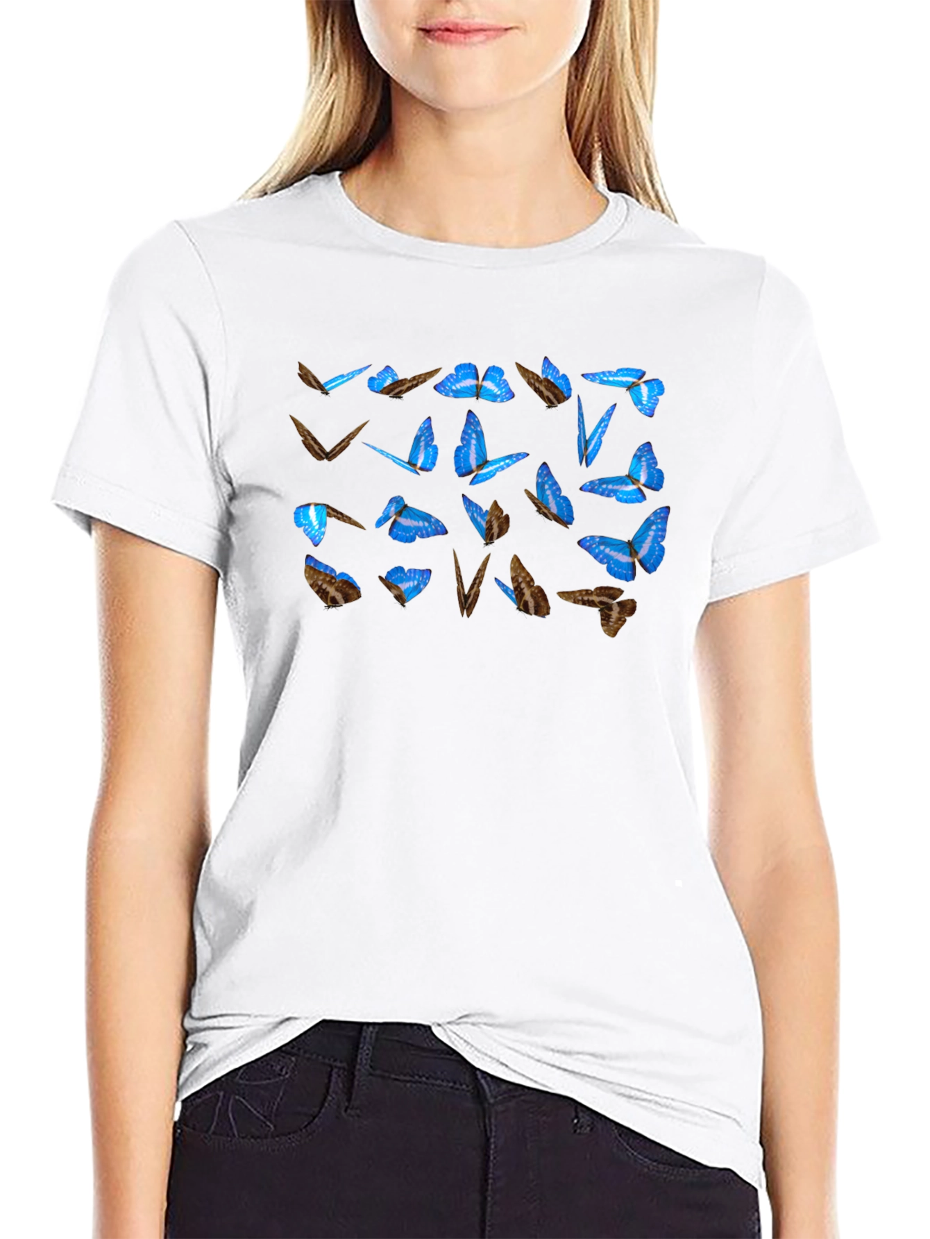 Butterfly Graphic Tee - Mens Black T-Shirt