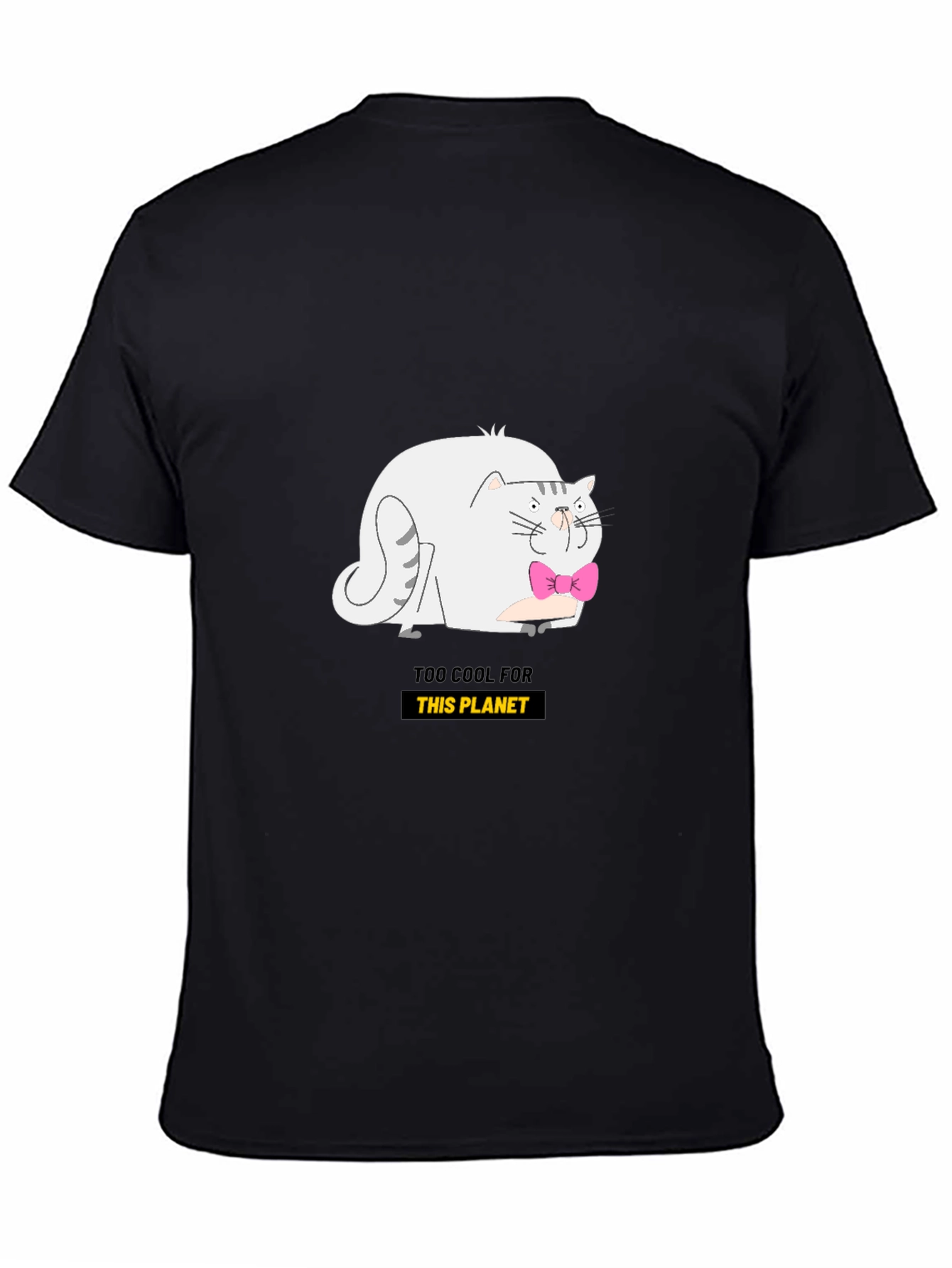 Cool Cat Graphic Tee - Black