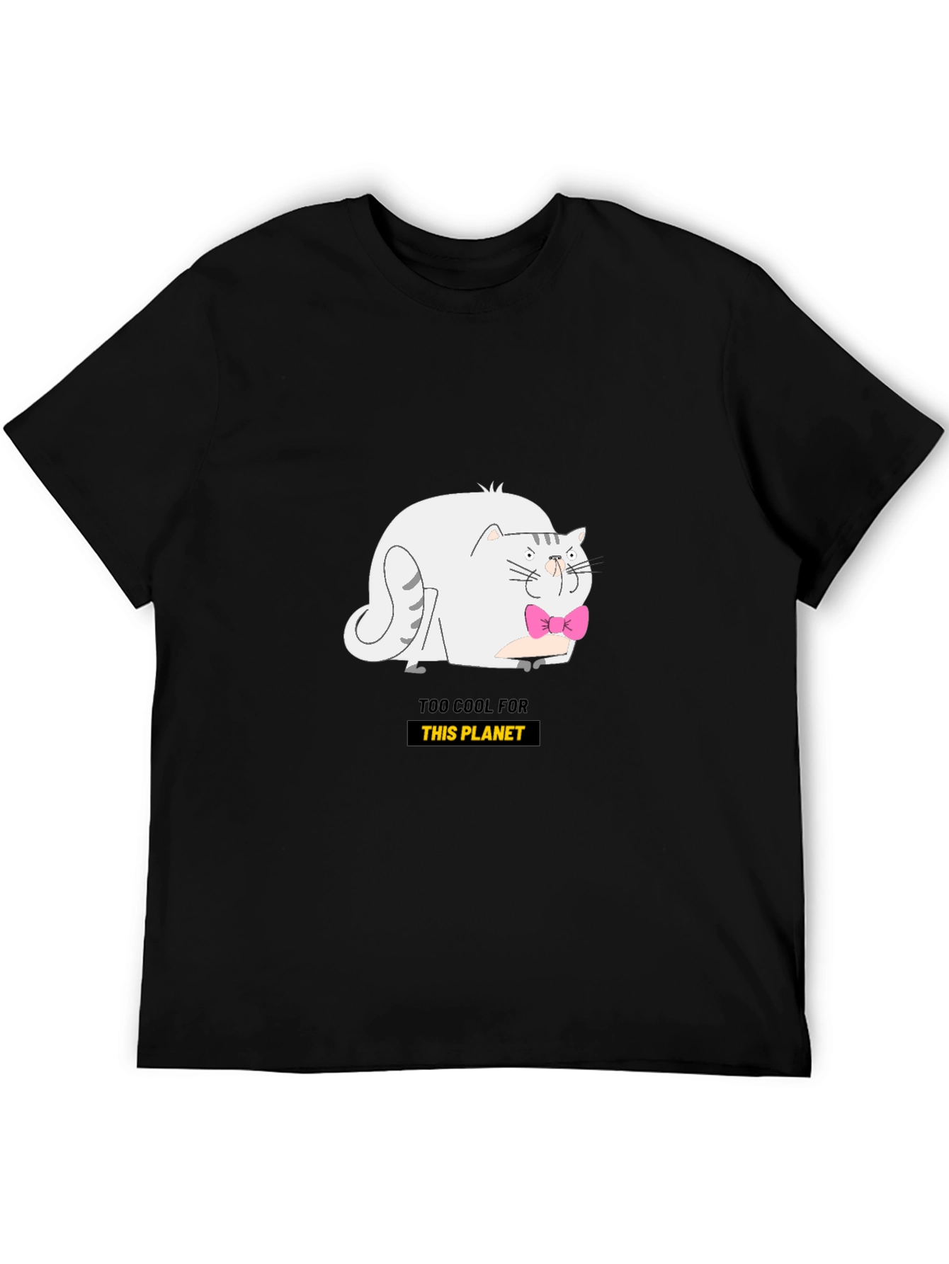 Cool Cat Graphic Tee - Black