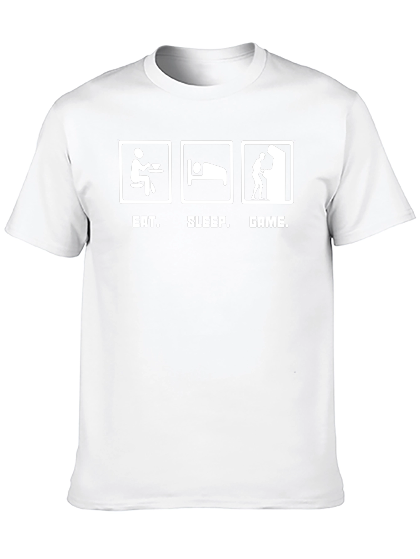 Eat Sleep Game Black T-Shirt - Gamer Life