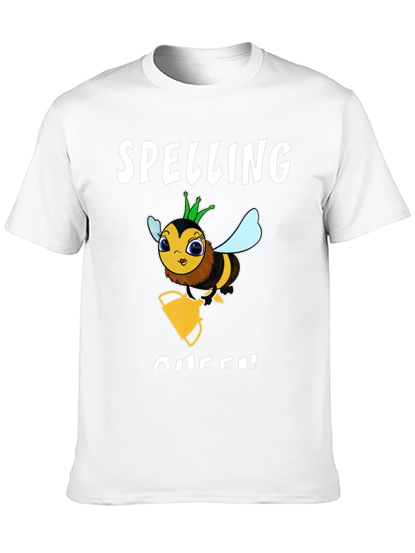 Spelling Bee Queen Graphic T-Shirt - Black Cotton Tee