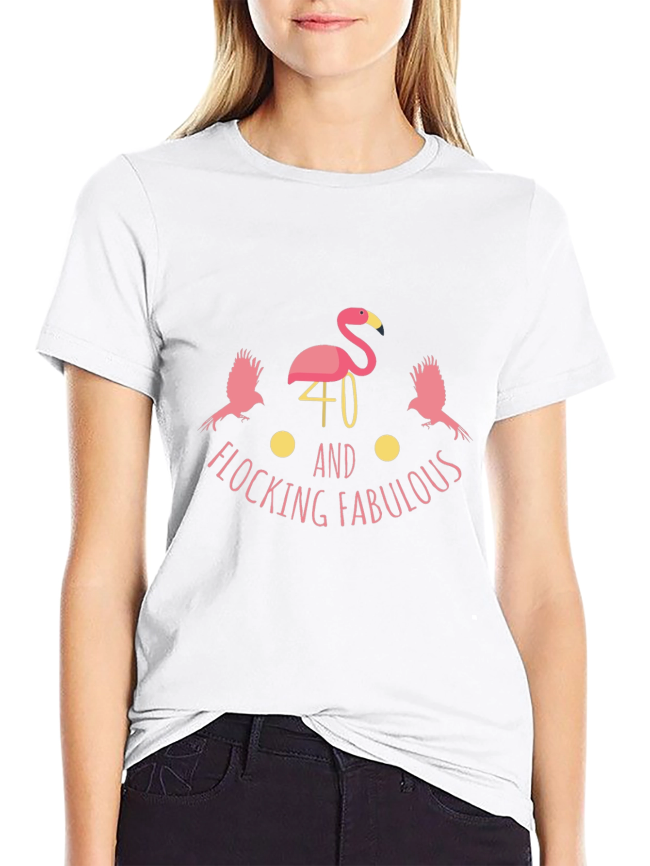 Flocking Fabulous 40th Birthday Black T-Shirt