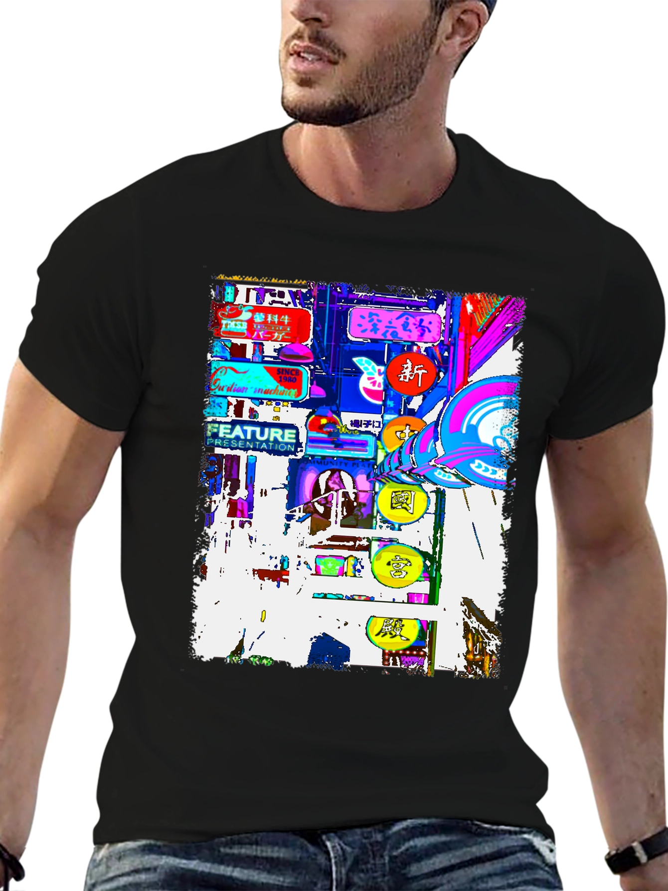 Neon Tokyo Graphic Tee - Streetwear Fashion