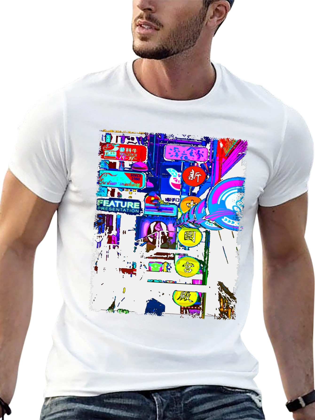 Neon Tokyo Graphic Tee - Streetwear Fashion